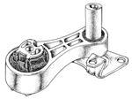 SOPORTE DE MOTOR   TRASERO INFERIOR ECOSPORT 2.0 CAJA IB5 DURATEC
