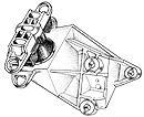 SOPORTE DE MOTOR   LADO DERECHO TWINGO 1.1