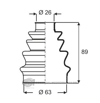 KIT TRANSMISION FIAT REGATTA (93-96) TEMPRA (92-98