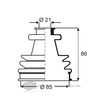 KIT TRANSMISION LADO RUEDA CITROEN AX (93-95) C15 (92...) / 205 / 306