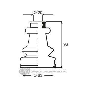 KIT TRANSMISION LADO CAJA CITROEN AX (93-95) BERLINGO (02..)/205/MEGANE/SCENIC