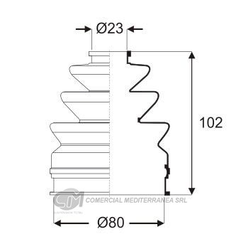 KIT TRANSMISION LADO RUEDA CITROEN BX (90-93) C15 (92...) XANTIA/