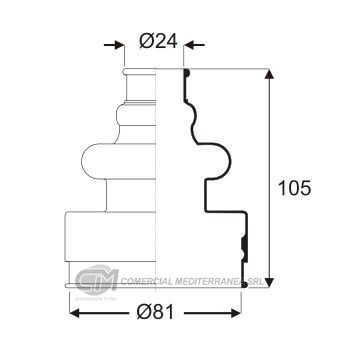 KIT TRANSMISION LADO CAJA CITROEN BERLINGO (98-01) BX (90-9