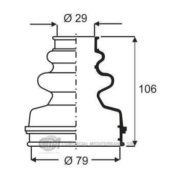 KIT TRANSMISION LADO CAJA CITROEN BERLINGO (02...) JUMPER (