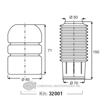 KIT SUSPENSION DEL. CITROEN JUMPER (96..) FIAT DUCAT