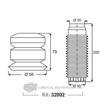 KIT SUSPENSION DEL. CITROEN BERLINGO (98..) XSARA (..