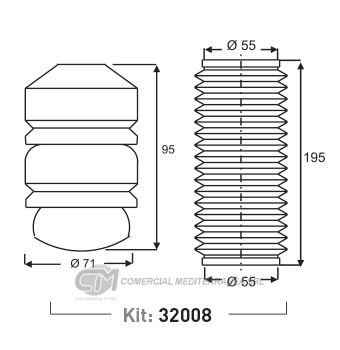 KIT SUSPENSION DEL. FIAT PALIO (97..) SIENA (97..) 