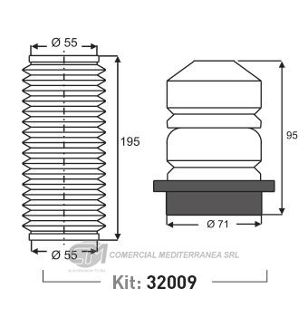 KIT SUSPENSION DEL. FIAT PALIO (97..) SIENA (97..) 