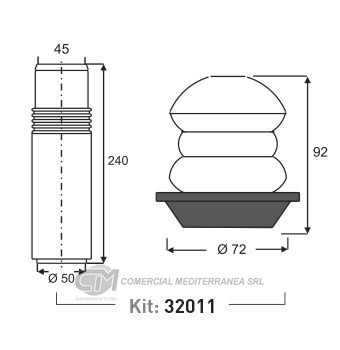 KIT SUSPENSION TRAS. FIAT PALIO (97..) SIENA (97..) 