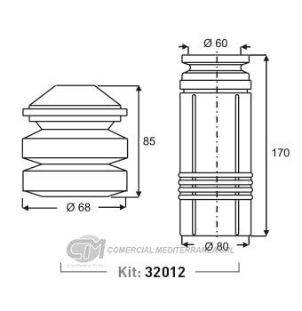 KIT SUSPENSION DEL. FIAT TEMPRA (92-98)