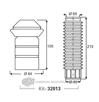 KIT SUSPENSION TRAS. FIAT TEMPRA 2.0 16V (92-98)