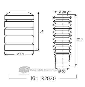 KIT SUSPENSION DEL. FORD ESCORT (96..)