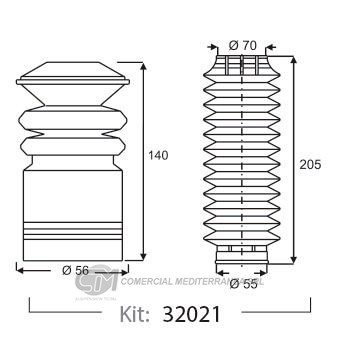 KIT SUSPENSION TRAS. FORD ESCORT (97..)