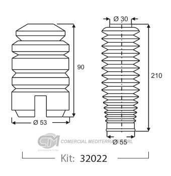 KIT SUSPENSION DEL. FORD FIESTA (01...) KA 1.3 (97