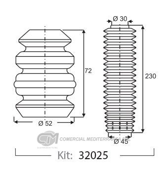 KIT SUSPENSION DEL. FORD KA (01..)