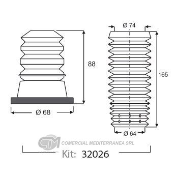 KIT SUSPENSION DEL. FORD ECOSPORT (03..) FIESTA (02..