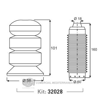 KIT SUSPENSION DEL. PEUGEOT 106 (95-03)