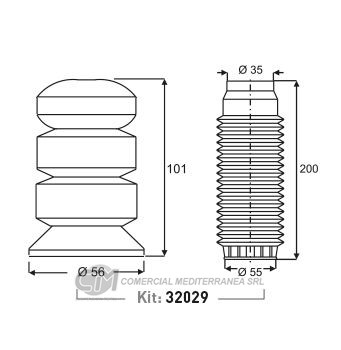 KIT SUSPENSION DEL. PEUGEOT 205 GTI (90-00)