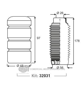 KIT SUSPENSION DEL. PEUGEOT 307 (01-12)