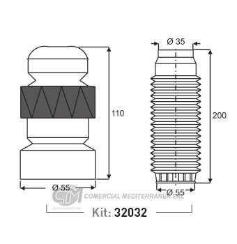 KIT SUSPENSION DEL. PEUGEOT 406 (96-05)- 605 (92-00)