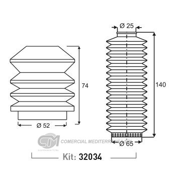 KIT SUSPENSION DEL. VW CARAT (90-92) -GACEL (