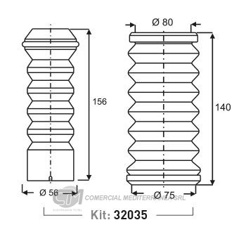 KIT SUSPENSION TRAS. VW GOL (95-02) -QUANTUM