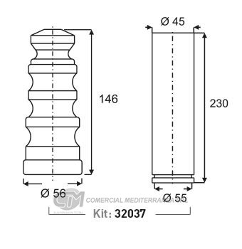 KIT SUSPENSION TRAS. VW BORA (00-14)