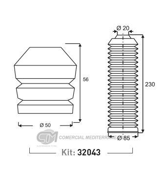 KIT SUSPENSION DEL. VW GOLF (...99) UP (14..