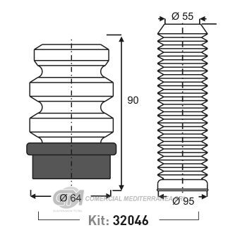 KIT SUSPENSION DEL. VW POLO (00.02) / SEAT IB