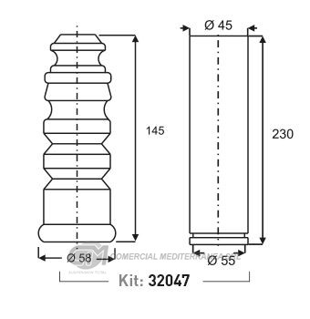 KIT SUSPENSION TRAS. VW GOLF (00...) / AUDI A