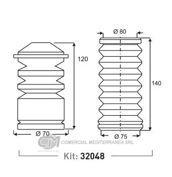 KIT SUSPENSION TRAS. VW SAVEIRO (01..)