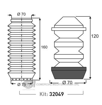 KIT SUSPENSION TRAS. VW GOL (03...) -GOL COU
