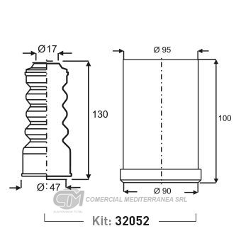 KIT SUSPENSION TRAS . VW CADDY (96-09) POL