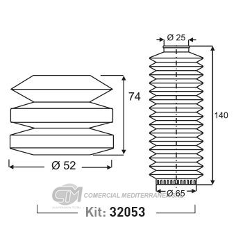 KIT SUSPENSION DEL. VW QUANTUM (91-00) SANT