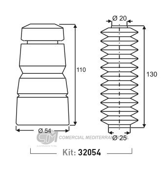 KIT SUSPENSION TRAS. VW CARAT (90-92)-GACEL (