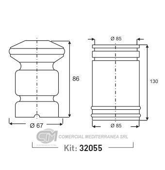KIT SUSPENSION DEL. BMW SERIE 3 (91..)