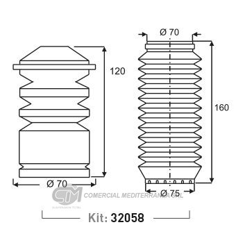 KIT SUSPENSION TRAS. VW GOL (03..) GOL TREND/VOYAGE