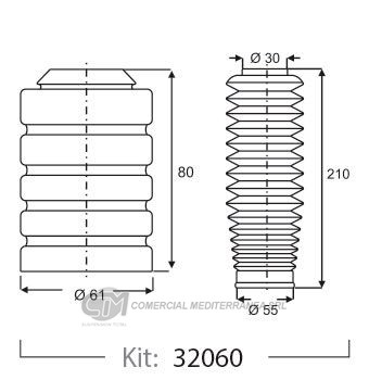 KIT SUSPENSION DEL. FORD MONDEO (94-12)