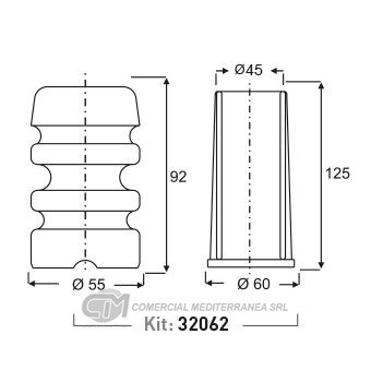 KIT SUSPENSION DEL. FIAT DUNA (95-01) FIORINO (87..)