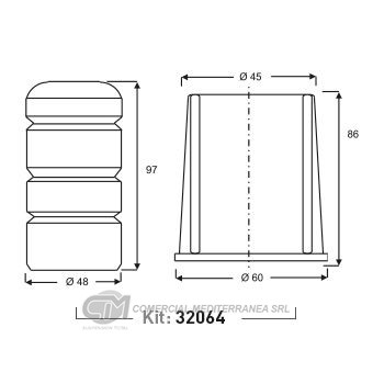 KIT SUSPENSION DEL. FIAT DUNA (87-95) FIORINO (87