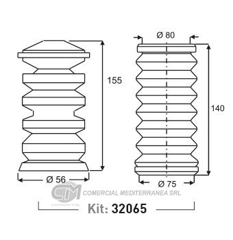 KIT SUSPENSION TRAS. VOLKWAGEN QUANTUM (91-00)