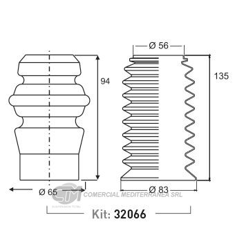 KIT SUSPENSION DEL. MERCEDES BENZ CLASSE A (99..)