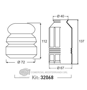 KIT SUSPENSION DEL. FIAT MAREA 2.0 (98-07)
