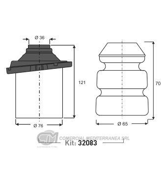 KIT SUSPENSION DEL. CHEVROLET- MERIVA (03-13) CORSA