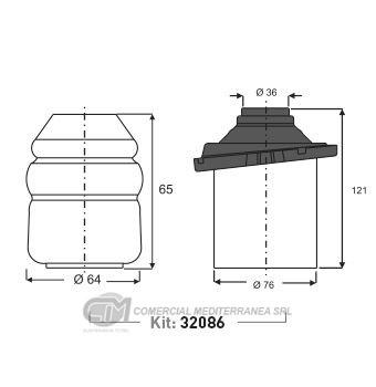 KIT SUSPENSION DEL. CHEVROLET. ZAFIRA (01-03)