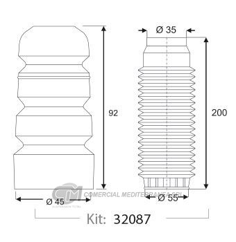 KIT SUSPENSION DEL. CITROEN C3 (03..) -C4 (07..) -C5 (0