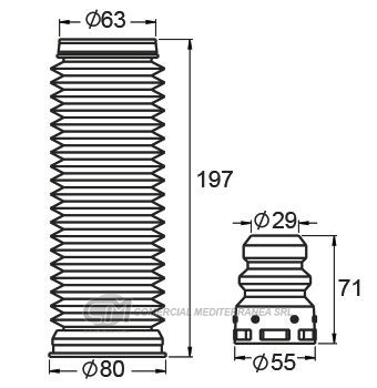 KIT SUSPENSION DELANTERO VW VENTO 70MM (08..)