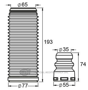 KIT SUSPENSION DELANTERO VW VENTO 55MM (08..)
