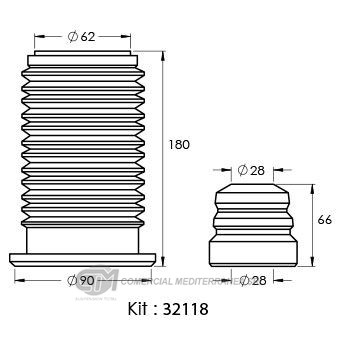 KIT SUSPENSION DELANTERO FIAT PUNTO (08..)
