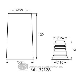 KIT SUSPENSION TRASERO TOYOTA COROLLA (02-07)